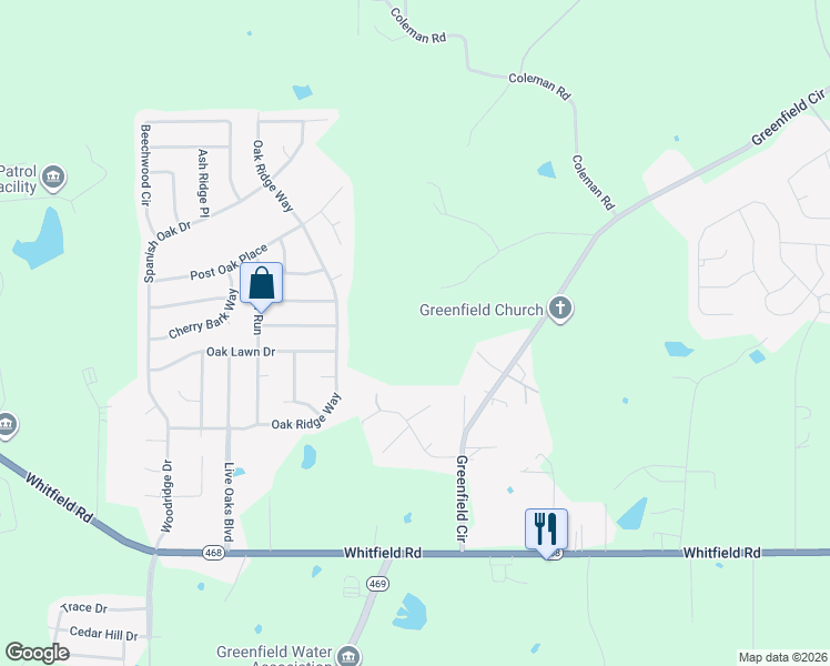 map of restaurants, bars, coffee shops, grocery stores, and more near 156 Thurman Road in Brandon