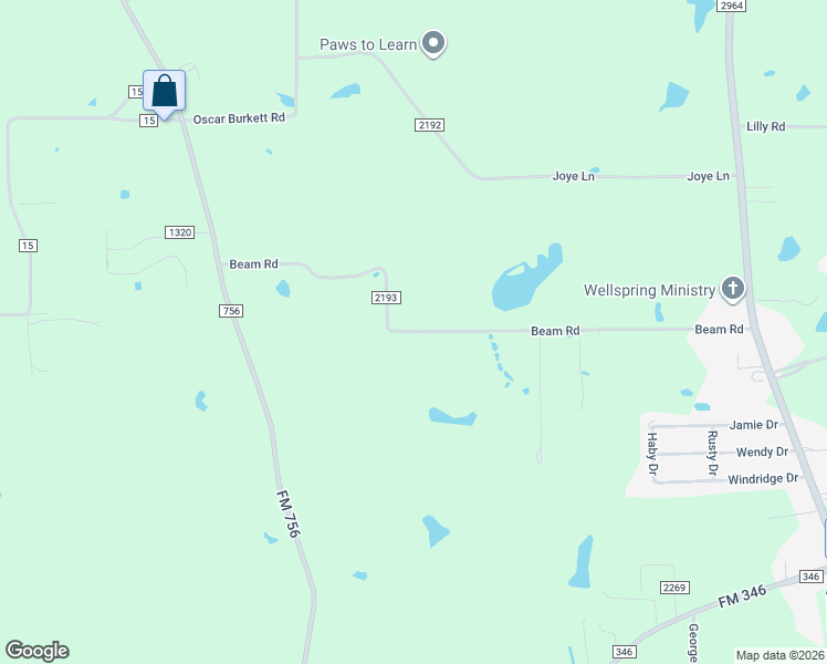 map of restaurants, bars, coffee shops, grocery stores, and more near 7641 County Road 2193 in Whitehouse