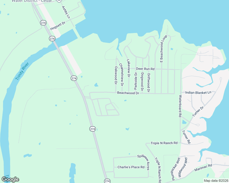 map of restaurants, bars, coffee shops, grocery stores, and more near 117 Oakwood Drive in Trinidad