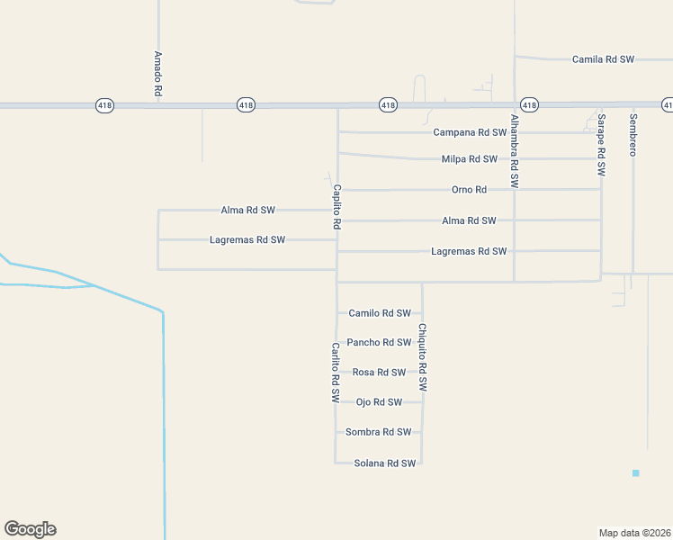 map of restaurants, bars, coffee shops, grocery stores, and more near Lamitar Road in Luna County