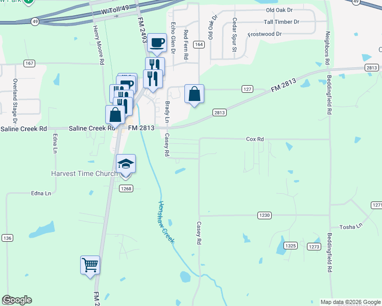 map of restaurants, bars, coffee shops, grocery stores, and more near 10575 Millers Lane in Flint