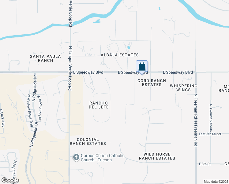 map of restaurants, bars, coffee shops, grocery stores, and more near 972 North Rancho Del Jefe Loop in Tucson