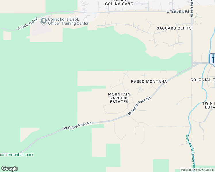 map of restaurants, bars, coffee shops, grocery stores, and more near 5171 West Monte Carlo Drive in Tucson
