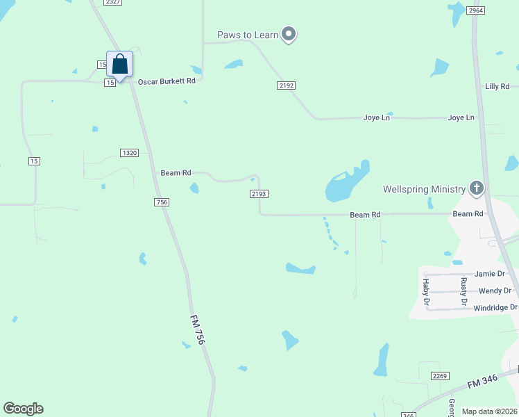 map of restaurants, bars, coffee shops, grocery stores, and more near 7621 County Road 2193 in Whitehouse