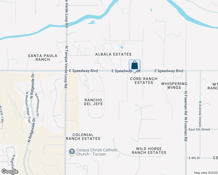 map of restaurants, bars, coffee shops, grocery stores, and more near 972 North Rancho Del Jefe Loop in Tucson