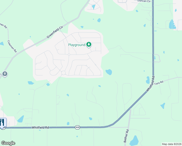 map of restaurants, bars, coffee shops, grocery stores, and more near 452 Greenfield Ridge Circle in Brandon