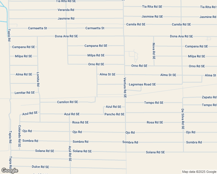 map of restaurants, bars, coffee shops, grocery stores, and more near Lagremas Street in Deming