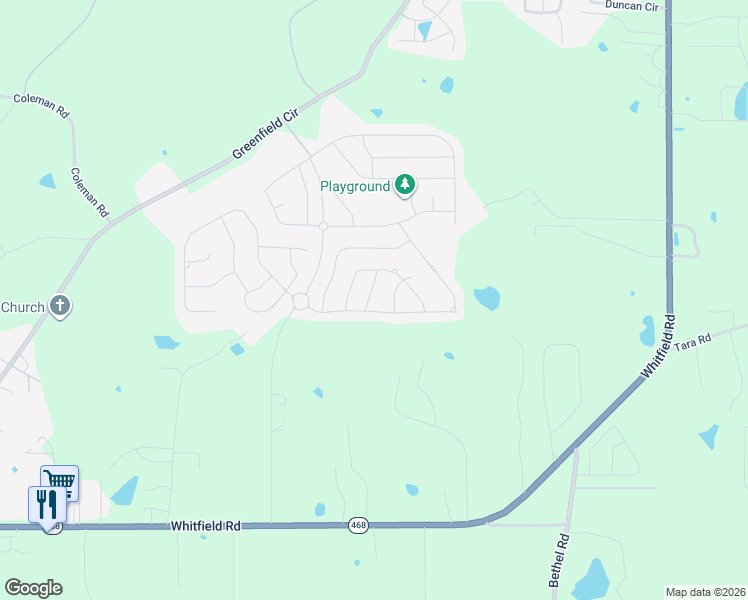 map of restaurants, bars, coffee shops, grocery stores, and more near 304 Ridge Pointe Drive in Brandon