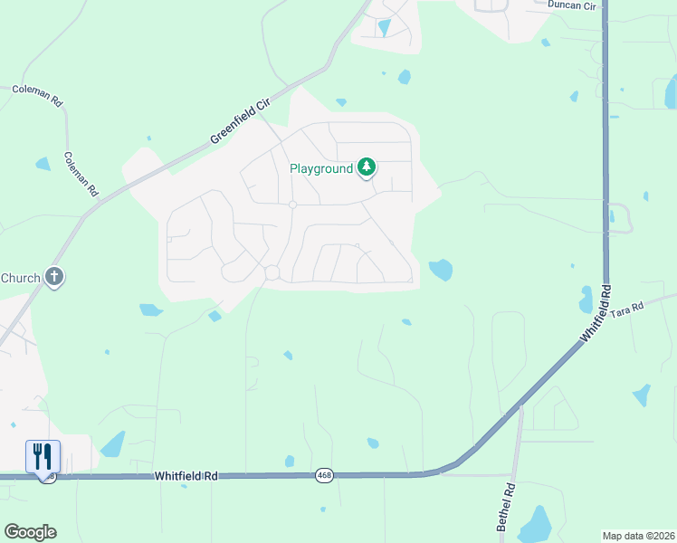 map of restaurants, bars, coffee shops, grocery stores, and more near 304 Ridge Pointe Drive in Brandon