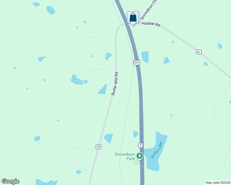 map of restaurants, bars, coffee shops, grocery stores, and more near 605 Butler Mill Road in Montgomery