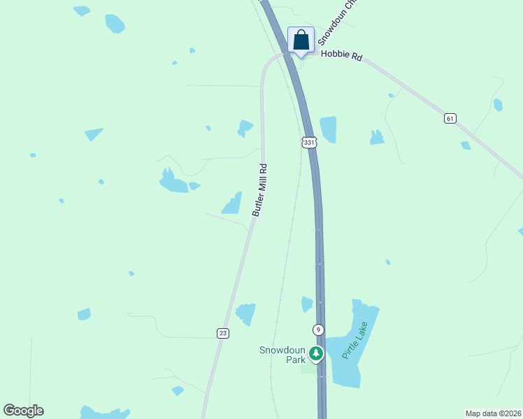 map of restaurants, bars, coffee shops, grocery stores, and more near 605 Butler Mill Road in Montgomery