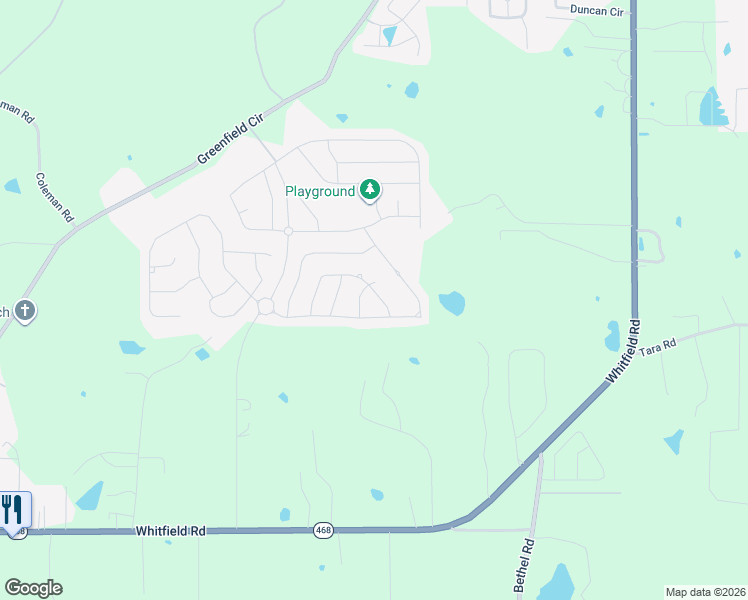 map of restaurants, bars, coffee shops, grocery stores, and more near 452 Greenfield Ridge Circle in Brandon