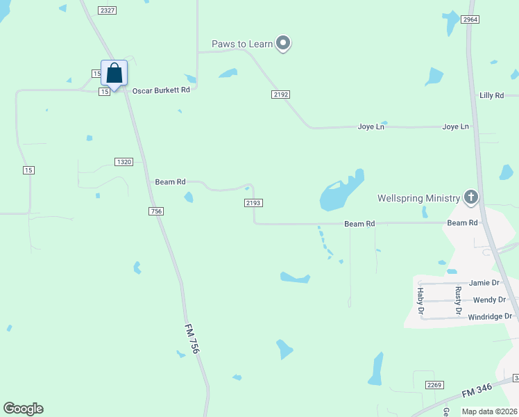 map of restaurants, bars, coffee shops, grocery stores, and more near 7621 County Road 2193 in Whitehouse