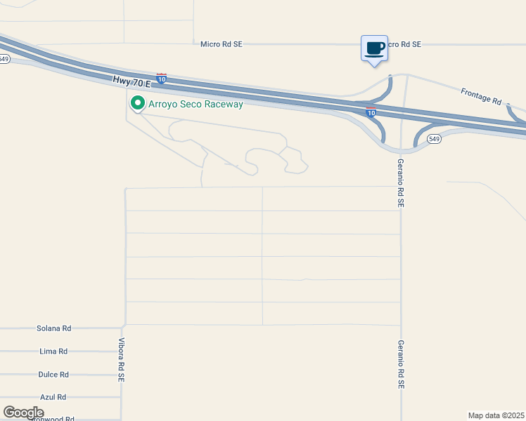 map of restaurants, bars, coffee shops, grocery stores, and more near Camilon Road Southeast in Luna County
