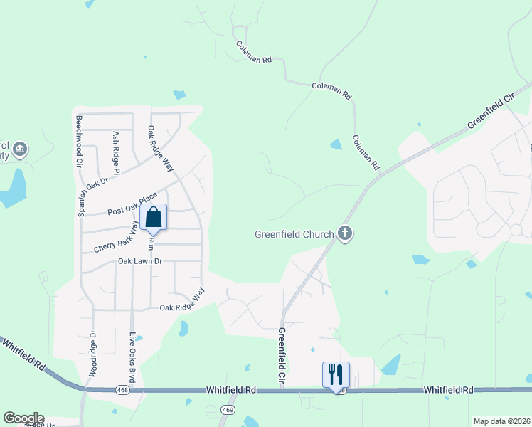 map of restaurants, bars, coffee shops, grocery stores, and more near 156 Thurman Road in Brandon