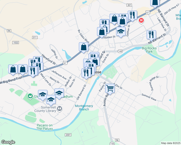 103 Elm Street, Glen Rose TX Walk Score