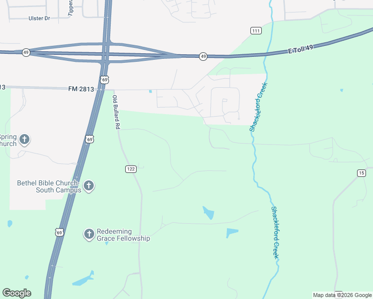 map of restaurants, bars, coffee shops, grocery stores, and more near 260 Saddle Creek Drive in Tyler