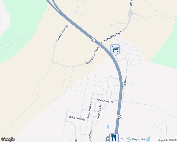 map of restaurants, bars, coffee shops, grocery stores, and more near 12 Coronedo Lane in Port Wentworth