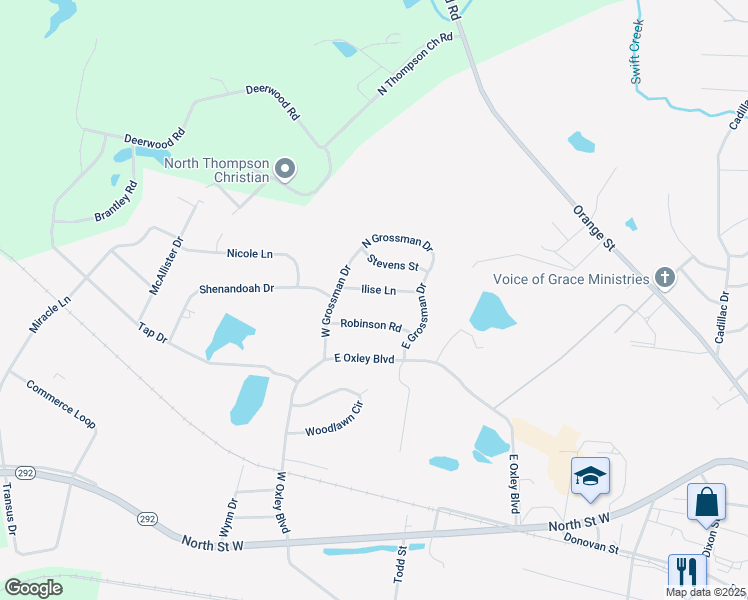 map of restaurants, bars, coffee shops, grocery stores, and more near 1314 Ilise Lane in Vidalia