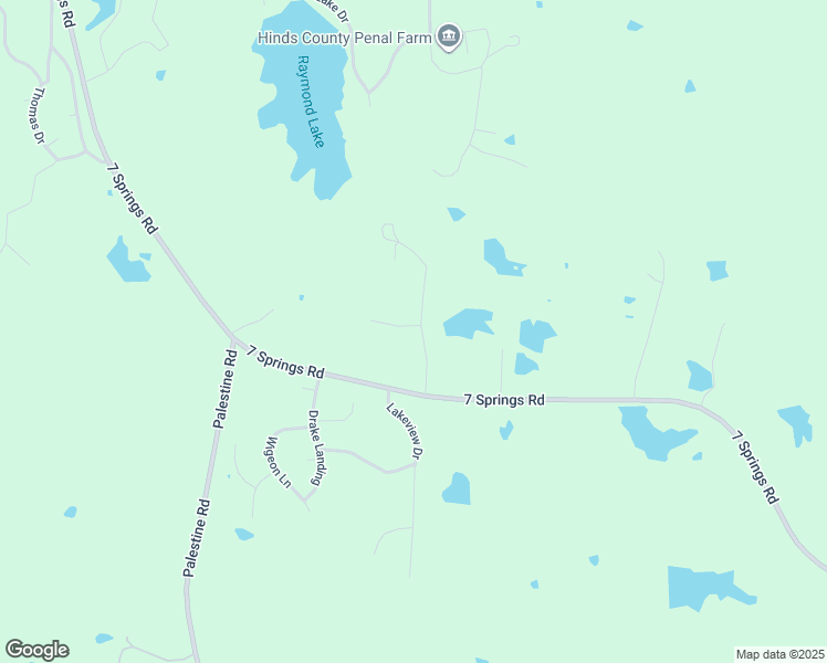 map of restaurants, bars, coffee shops, grocery stores, and more near 2300 7 Springs Road in Raymond