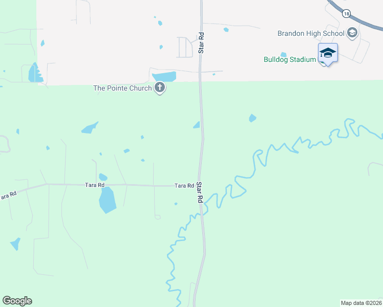 map of restaurants, bars, coffee shops, grocery stores, and more near 1150 Star Road in Brandon