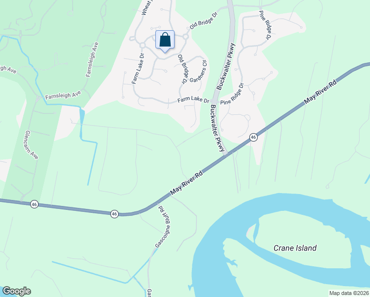 map of restaurants, bars, coffee shops, grocery stores, and more near 8 Bartons Run Drive in Bluffton