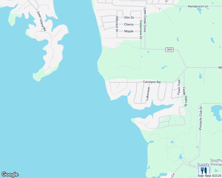 map of restaurants, bars, coffee shops, grocery stores, and more near 120 Pebble Beach Drive in Mabank