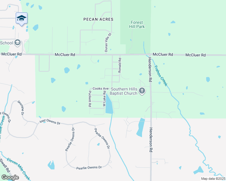 map of restaurants, bars, coffee shops, grocery stores, and more near 1415 Cooks Avenue in Jackson