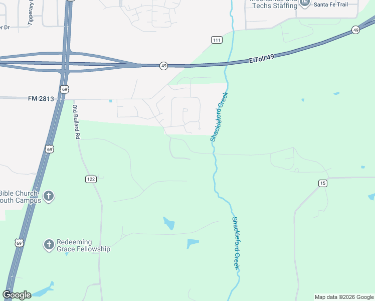 map of restaurants, bars, coffee shops, grocery stores, and more near 9298 Ridge Creek Drive in Tyler