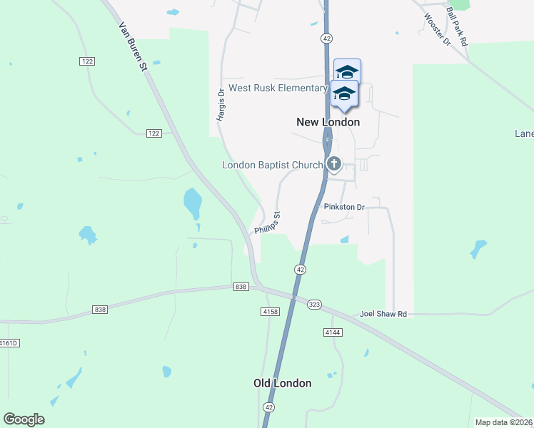 map of restaurants, bars, coffee shops, grocery stores, and more near 935 Hargis Drive in Overton