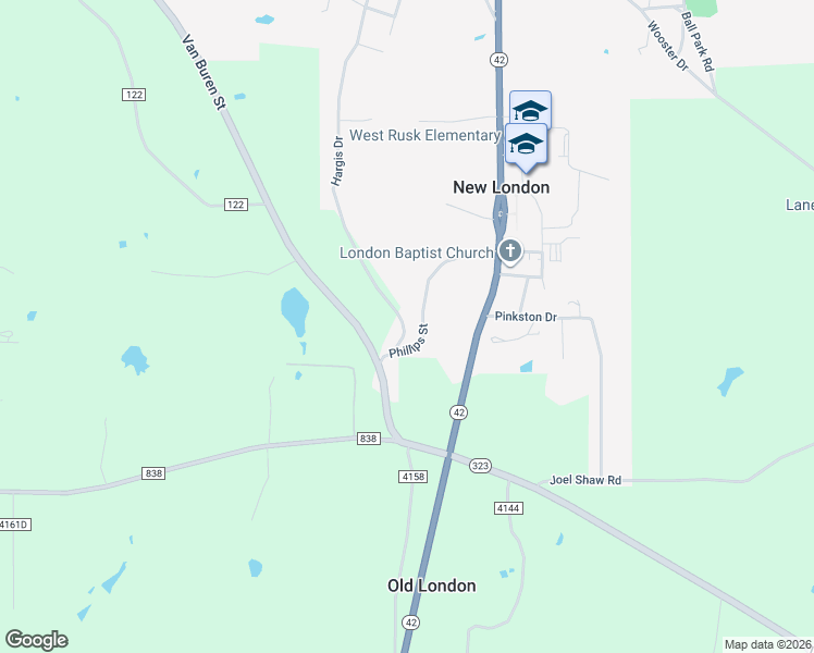 map of restaurants, bars, coffee shops, grocery stores, and more near 935 Hargis Drive in Overton