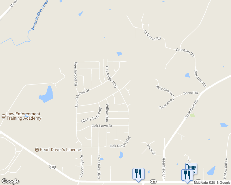 map of restaurants, bars, coffee shops, grocery stores, and more near 641 Post Oak Place in Brandon