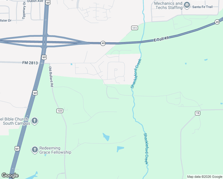 map of restaurants, bars, coffee shops, grocery stores, and more near 9368 Stonebank Crossing in Tyler