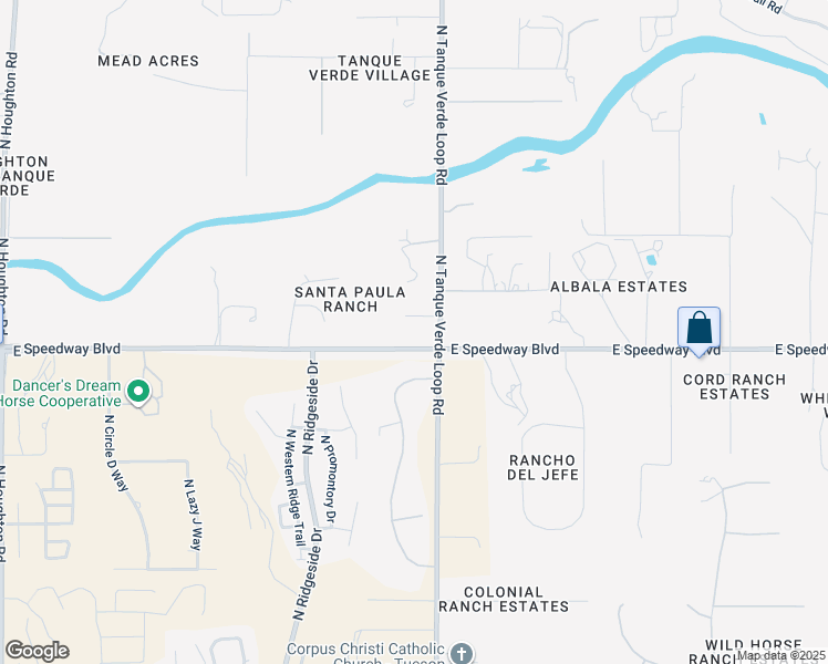 map of restaurants, bars, coffee shops, grocery stores, and more near 11036 East Deer Tank Place in Tucson
