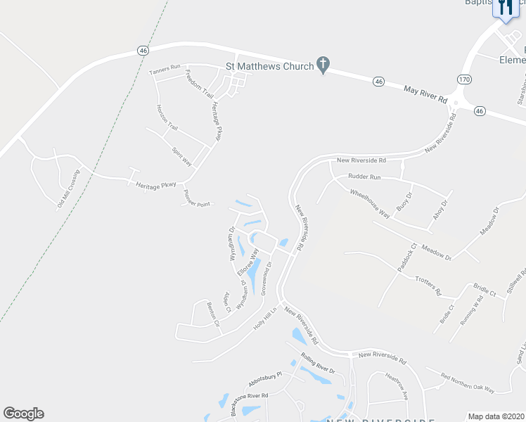 map of restaurants, bars, coffee shops, grocery stores, and more near 27 Beaumont Court in Bluffton