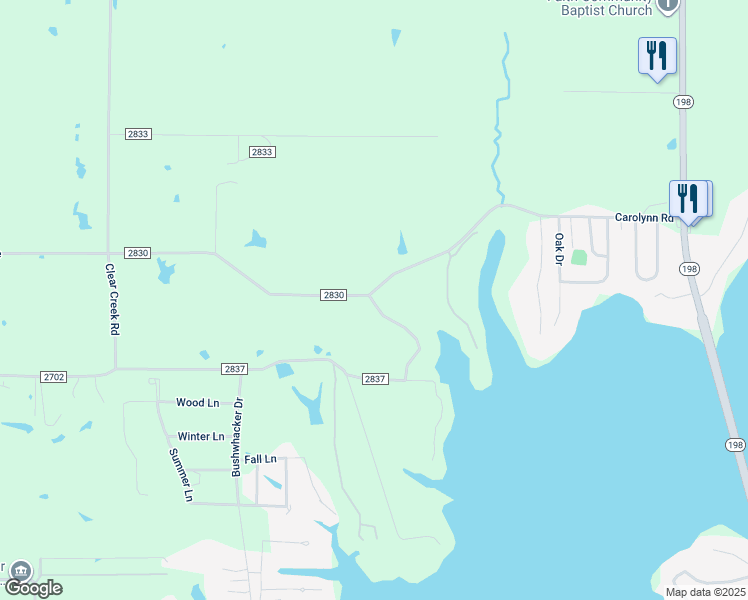map of restaurants, bars, coffee shops, grocery stores, and more near 140 Meandering Way in Mabank
