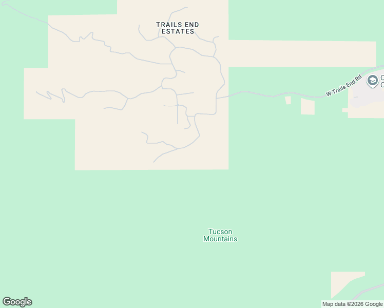 map of restaurants, bars, coffee shops, grocery stores, and more near 6331 West Trails End Road in Tucson