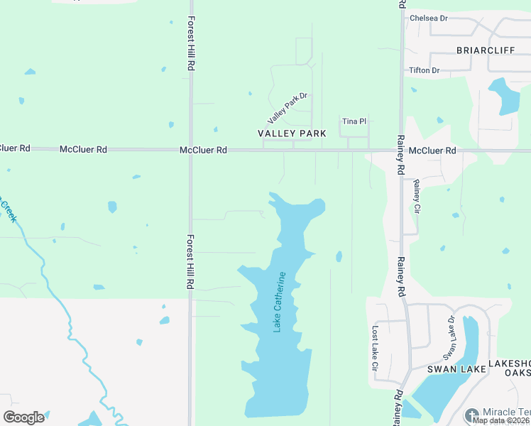 map of restaurants, bars, coffee shops, grocery stores, and more near 3860 Forest Hill Road in Jackson