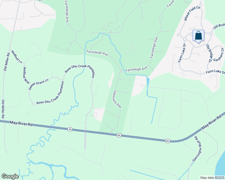 map of restaurants, bars, coffee shops, grocery stores, and more near 83 Glencairn Avenue in Bluffton