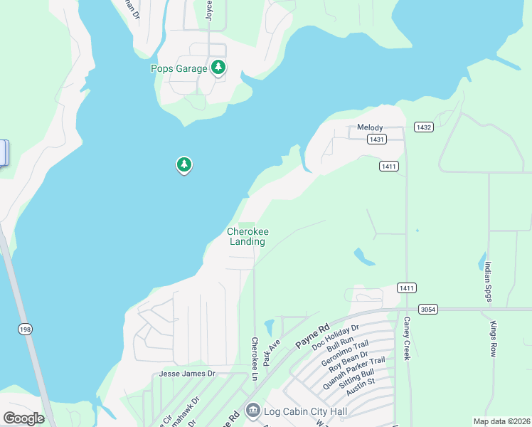 map of restaurants, bars, coffee shops, grocery stores, and more near 14354 Ridge Lane in Malakoff