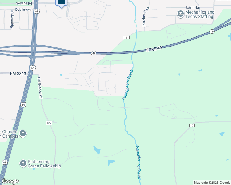 map of restaurants, bars, coffee shops, grocery stores, and more near 9243 Quiet Water in Tyler