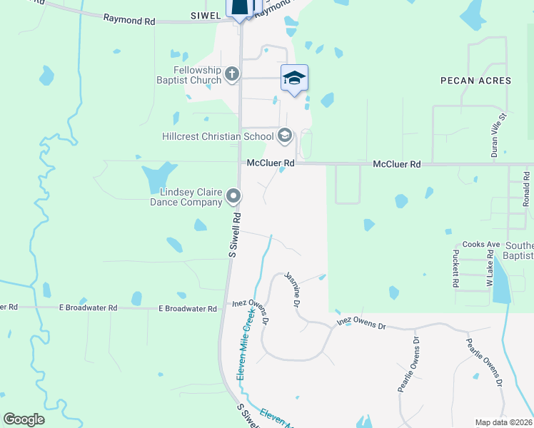 map of restaurants, bars, coffee shops, grocery stores, and more near 4128 South Siwell Road in Jackson