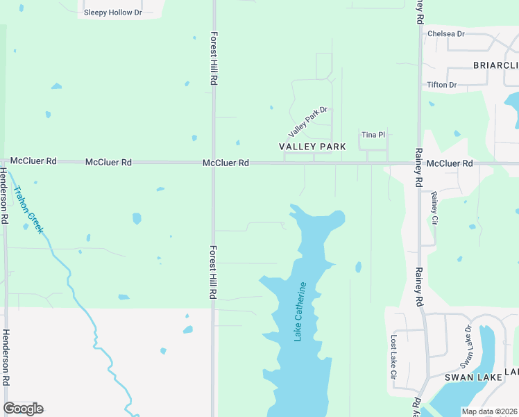 map of restaurants, bars, coffee shops, grocery stores, and more near 3860 Forest Hill Road in Jackson