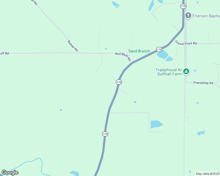 map of restaurants, bars, coffee shops, grocery stores, and more near 5964 Louisiana 175 in Frierson