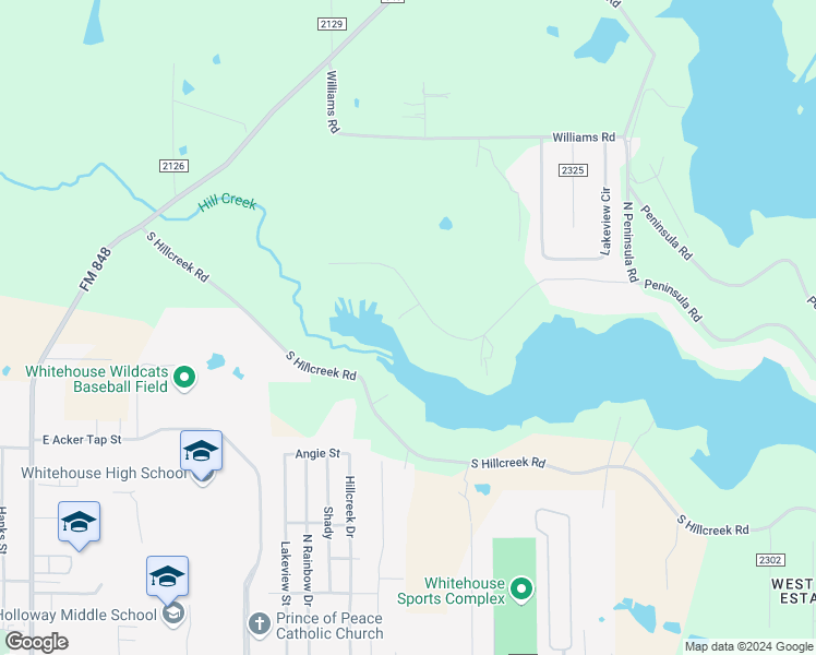 map of restaurants, bars, coffee shops, grocery stores, and more near 14391 West Peninsula Road in Whitehouse