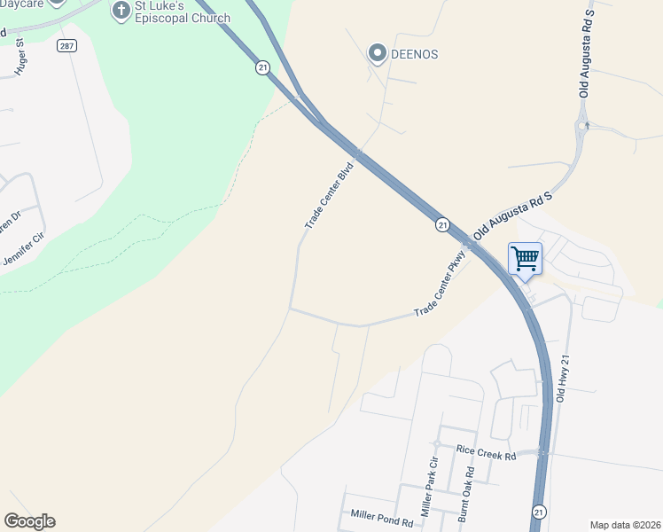 map of restaurants, bars, coffee shops, grocery stores, and more near 1004 Trade Center Parkway in Rincon