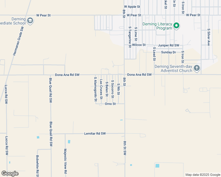 map of restaurants, bars, coffee shops, grocery stores, and more near 3014 South Socorro Street in Deming