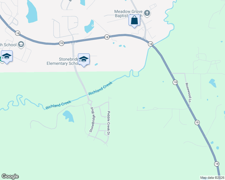 map of restaurants, bars, coffee shops, grocery stores, and more near 2009 Pebble Creek Drive in Brandon