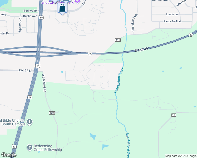 map of restaurants, bars, coffee shops, grocery stores, and more near 9147 Eddy Water Circle in Tyler