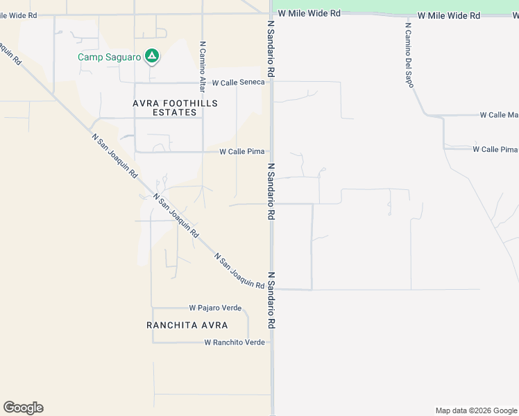 map of restaurants, bars, coffee shops, grocery stores, and more near 1401 North Sandario Road in Tucson